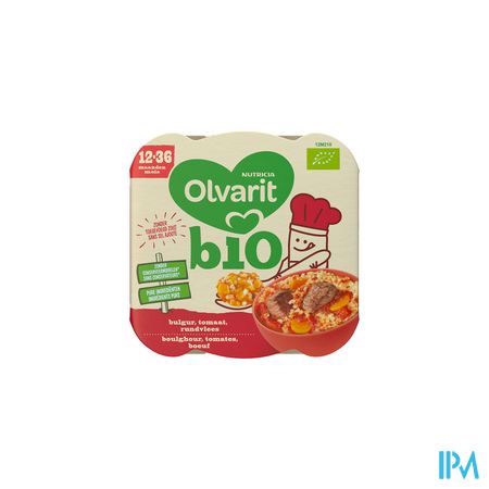 Olvarit Bio 12-36m Bulgur Tomaat Rundvlees