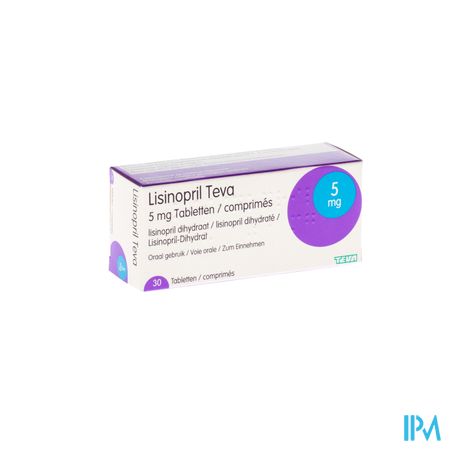 Lisinopril Teva Tabl 30 X 5mg