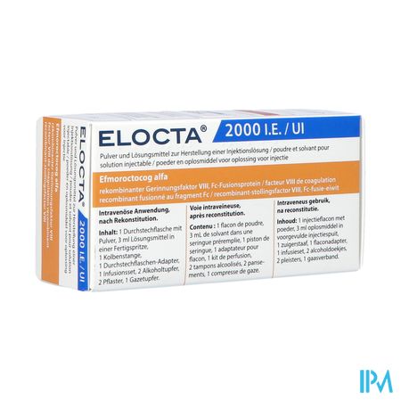 Elocta 2000ie Pdr+solv Voor Opl Inj 1