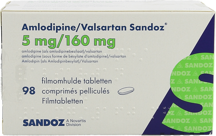 Amlodipine Valsartan Sandoz 5mg/160mg Comp 98 2