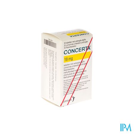 Concerta Tabl 30 X 18mg