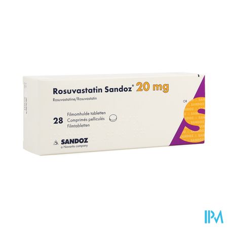 Rosuvastatin Sandoz 20mg Film.tabl 28 Opa/alu/pvc