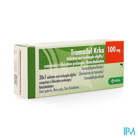 Tramadol Krka 100mg Verl.afgifte Comp 30 X 100mg