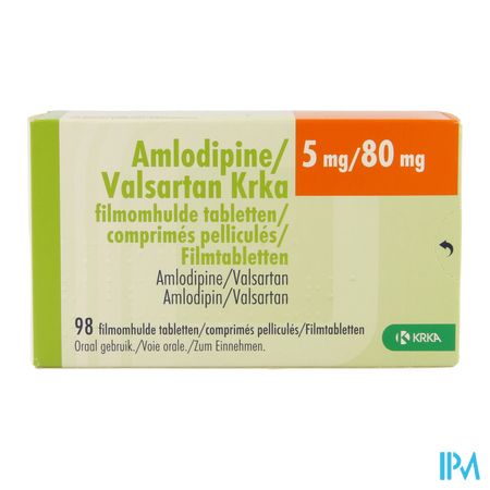 Amlodipine Valsartan Krka 5mg/ 80mg Film.tabl 98 1