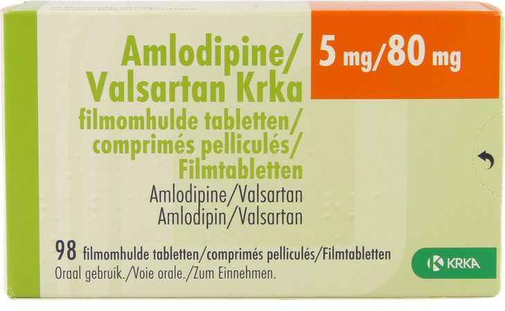 Amlodipine Valsartan Krka 5mg/ 80mg Comp Pell 98 1