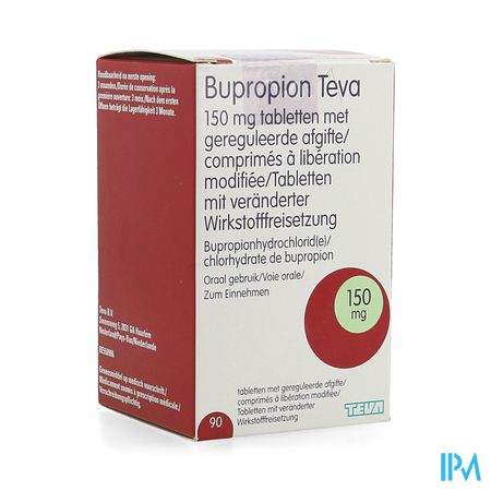 Bupropion Teva 150mg Geregul.afgifte Comp 90 3