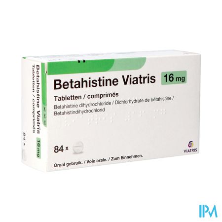 Betahistine Viatris 16mg Comp 84