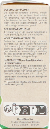 Herbalgem Frambozenstruik Bio Spray 15ml 5