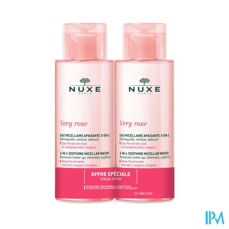 Nuxe Very Rose Micel. Water Gevoel.3en1 Pn 2x400ml