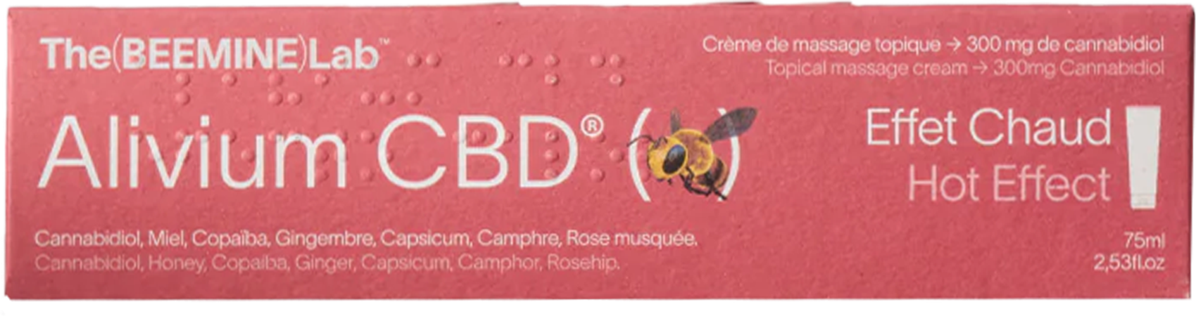 Beemine Lab Alivium Cbd Creme Massage Chaud 75ml 1