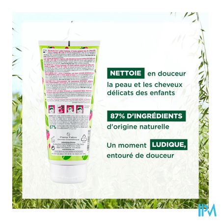 Klorane Petit Junior Gel Douche Framboise 200ml Nf 8
