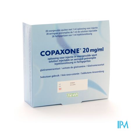 Copaxone 20mg/ml Sol Inj Seringue Prerempli 28 1