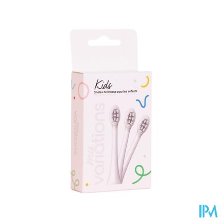 Myvariations Tetes Brosse Kids White Pack 3