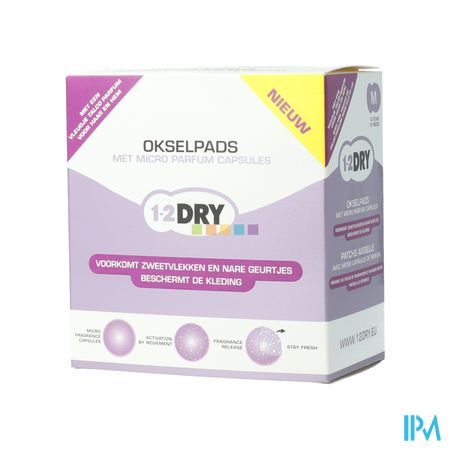 1-2 Dry Medium Okselpads Fragranced 12