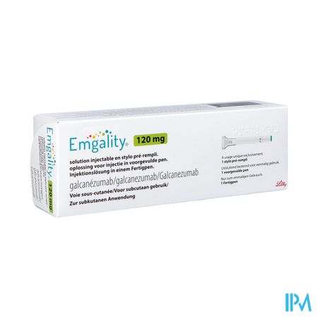 Emgality 120mg Opl Inj Voorgevulde Pen 1