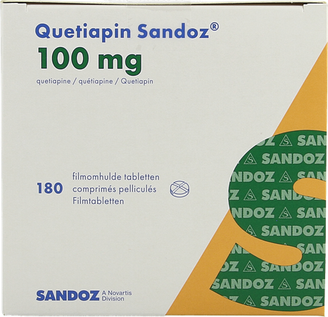Quetiapin Sandoz Comp Enrobe 180 X 100mg 2