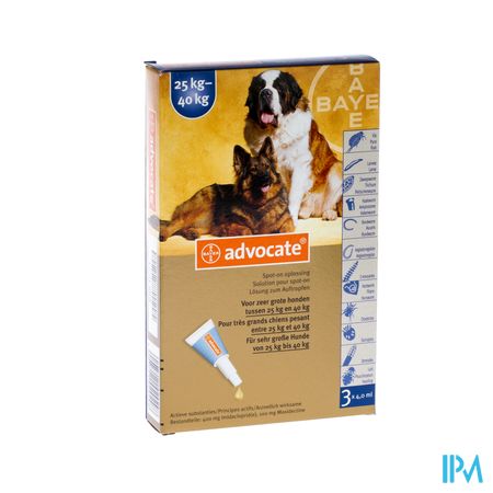 Advocate Spot On Opl Zeer Gr.hond >25-40kg Pipet 3