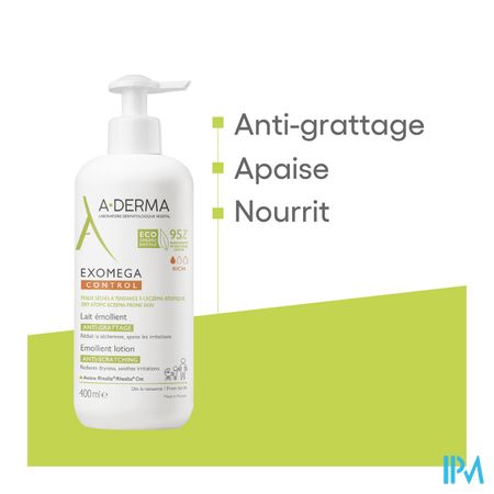 Aderma Exomega Control Melk Emolierend 400ml 15