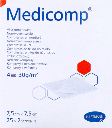 Medicomp Kp Ster 4l 7,5x7,5cm 30g 25x2 1