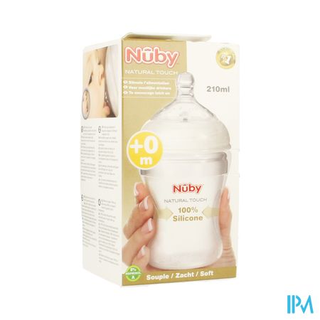 Nuby Nt Drinkflesje uit zachte silicone - 210 ml - 0m+
