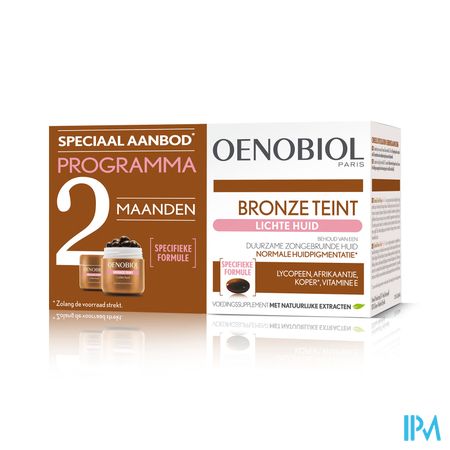 Oenobiol Bronze Teint Lichte Huid Caps 2x30