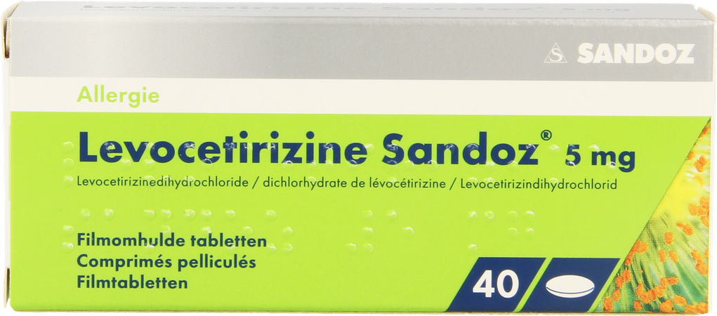Levocetirizine Sandoz 5mg Comp Enrob. 40 X 5mg 3