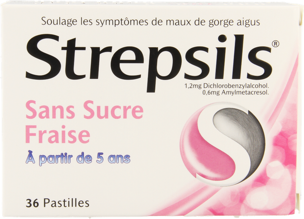 Strepsils Suikervrij Aardbeien Past 36 4