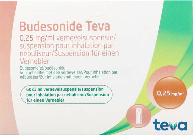 Budesonide Teva 0,250mg/ml Vernevelsusp. 60x2ml 1