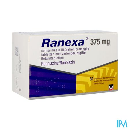 Ranexa 375mg Verlengde Afgifte Tabl 60