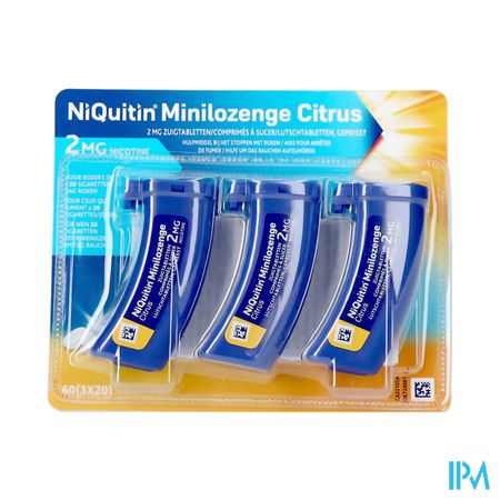 NIQUITIN MINILOZENGE CITRUS 2MG 60 COMP