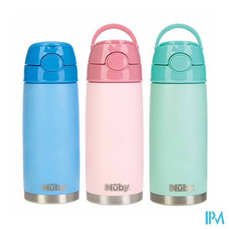 Nuby Pastel Thermosbeker Inox 420ml 3j+