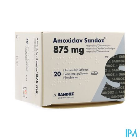 Amoxiclav Sandoz 875mg/125mg Comp 20