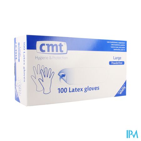 Cmt Gants Latex Blanc Pf l 100