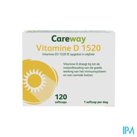 Careway Vitamine D 1520iu Softcaps 120