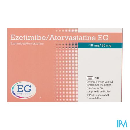 Ezetimibe/Atorvastatine EG 10Mg/80Mg Comp Pell 100 3