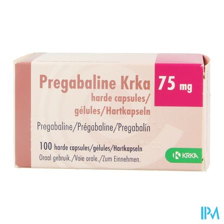 Pregabaline Krka 75mg Harde Caps 100 X 75mg 1