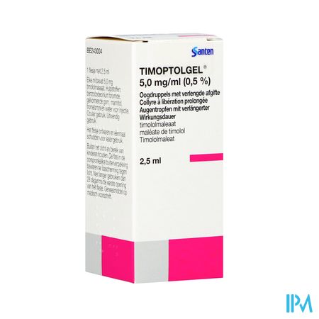 Timoptolgel 5,0mg/ml 0,50% 2,5ml