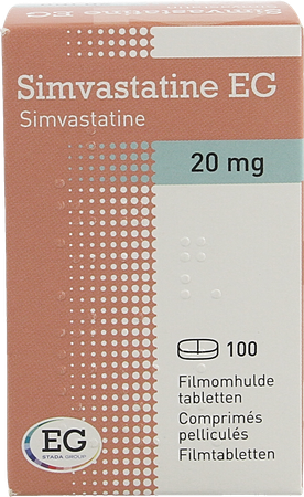 Simvastatine EG 20 Mg Filmomh Tabl 100X20Mg Flacon 1