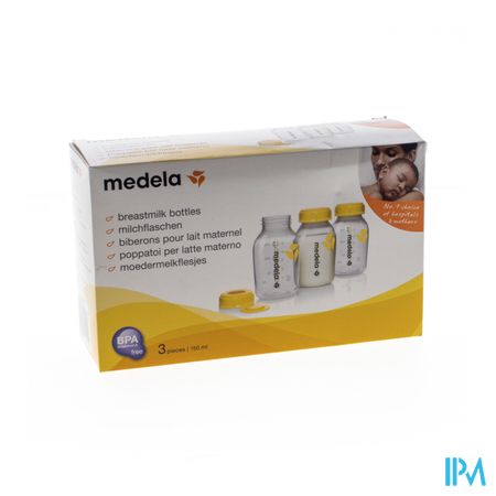 Medela Set 3 Melkflesjes Bedrukt 150ml