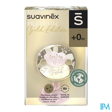 Suavinex Gold Soother Chain Pink 1