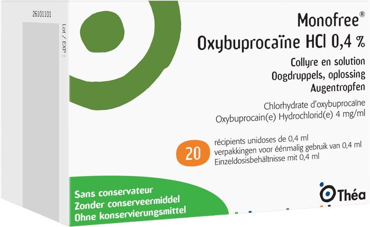 Monofree Oxybuprocaine Ud 20x0,4ml 1