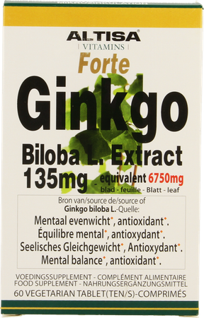 Altisa Ginkgo Biloba 135mg Comp 60 1