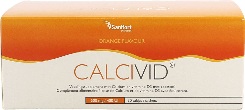 Calcivid 500mg/400ie Orange Sach 30 2