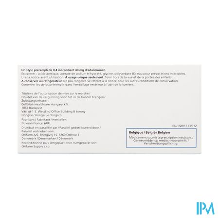 Yuflyma 40mg Orifarm Stylo Prerempli 6+6 Ling. Alc 1