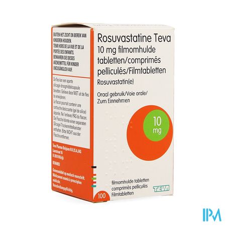 Rosuvastatine Teva 10mg Filmomh Tabl 100 Flacon