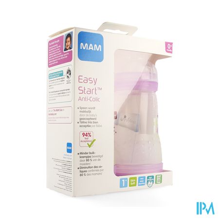 Mam Zuigfles Easy Start A/colic Meisje 260ml