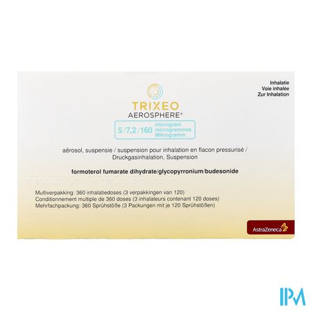 Trixeo Aerosphere 5/7,2/160mcg Susp Inh. Fl 3x120d 1