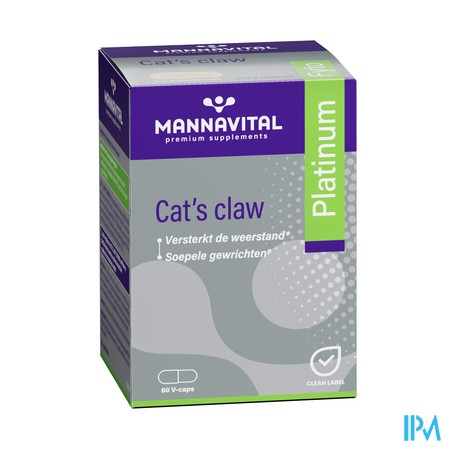 Mannavital Cats Claw Platinum V-caps 60