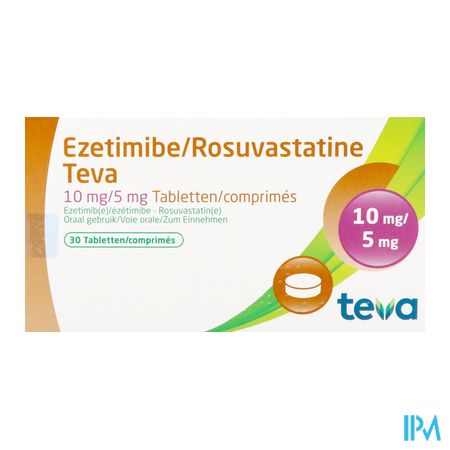 Ezetimibe Rosuvastatine Teva 10mg/ 5mg Comp 30 2