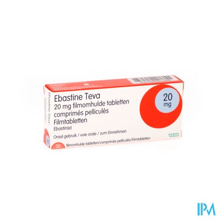 Ebastine Teva Comp 30 X 20mg